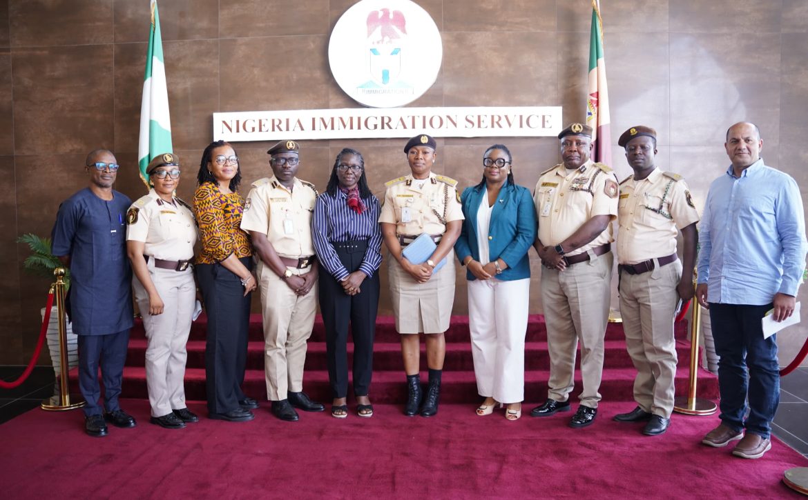 The Comptroller General, KN Nandap, pcc, mmis, fsmn, received a courtesy visit from the International Organization for Migration (IOM) delegation, led by Dimanche Sharon, the new Chief of Mission in Nigeria.