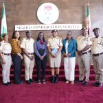 The Comptroller General, KN Nandap, pcc, mmis, fsmn, received a courtesy visit from the International Organization for Migration (IOM) delegation, led by Dimanche Sharon, the new Chief of Mission in Nigeria.