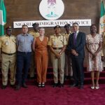 The CG of NIS, received a delegation from the British High Commission, Abuja, led by the Justice and Home Affairs Adviser, Ms. Sorrel Evans.